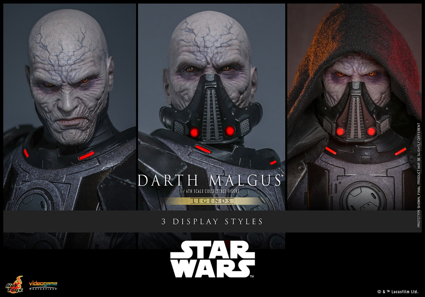 Hot Toys VGM70 Darth Malgus 1/6 scale Star Wars Legends figure with factory-sealed manufacturer shipper