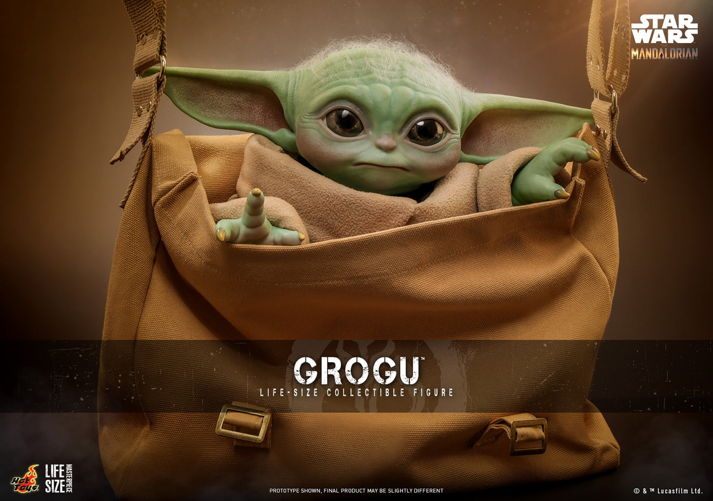 Hot Toys - Grogu Life Size with Cross-Body Bag - Star Wars - LMS015 - 1:6 Scale Action Figure - Damaged Packaging Sale