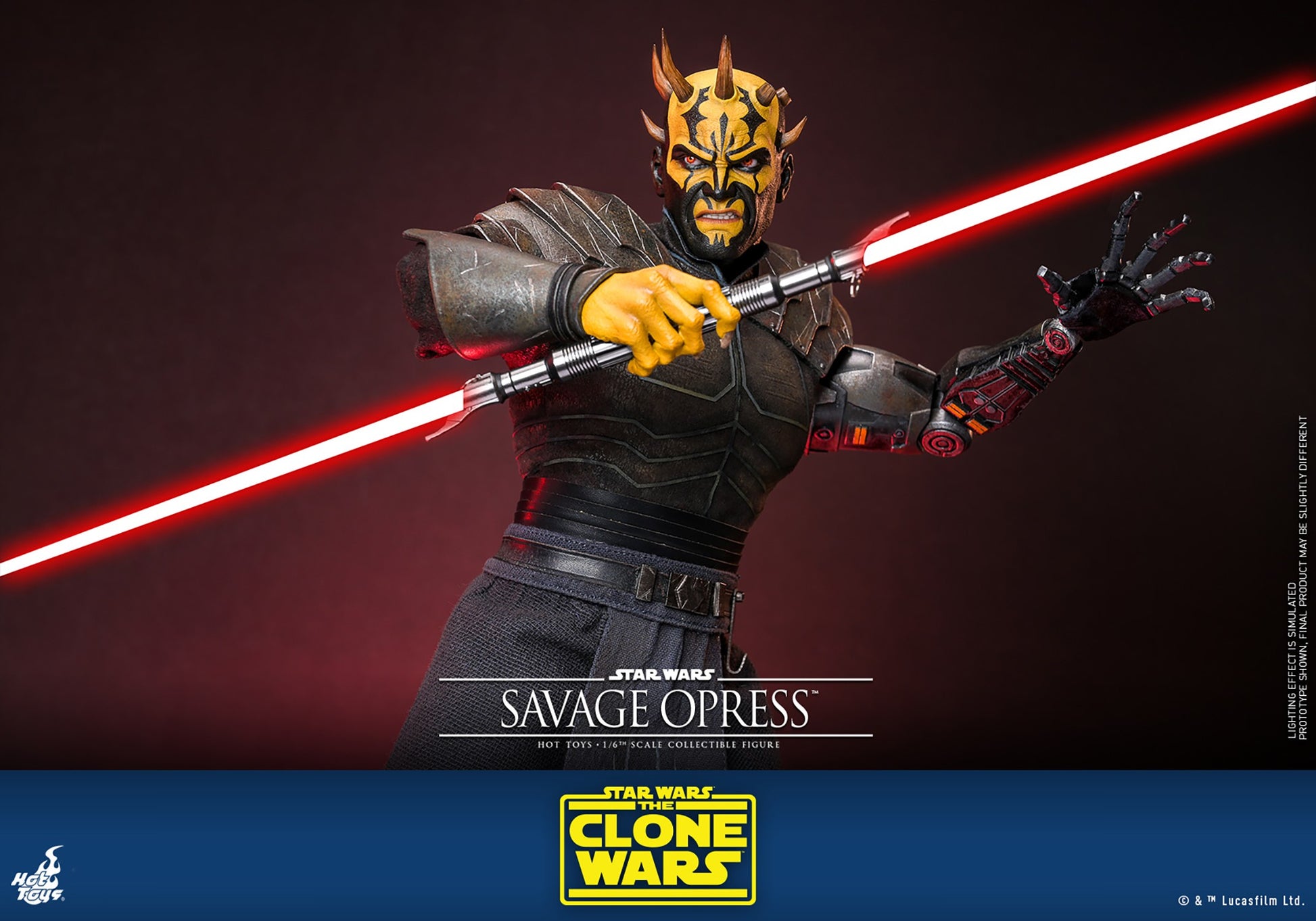 Hot Toys TMS136 Savage Opress 1/6 scale Star Wars The Clone Wars figure with factory-sealed manufacturer shipper