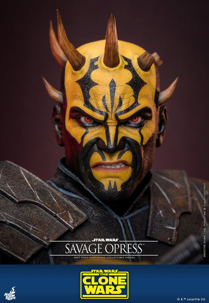 Hot Toys TMS136 Savage Opress 1/6 scale Star Wars The Clone Wars figure with factory-sealed manufacturer shipper