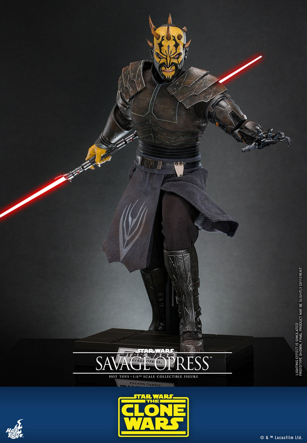 Hot Toys TMS136 Savage Opress 1/6 scale Star Wars The Clone Wars figure with factory-sealed manufacturer shipper