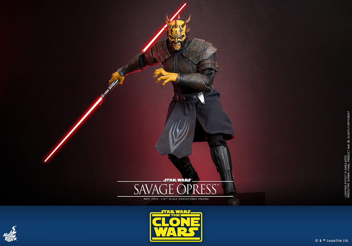 Hot Toys TMS136 Savage Opress 1/6 scale Star Wars The Clone Wars figure with factory-sealed manufacturer shipper