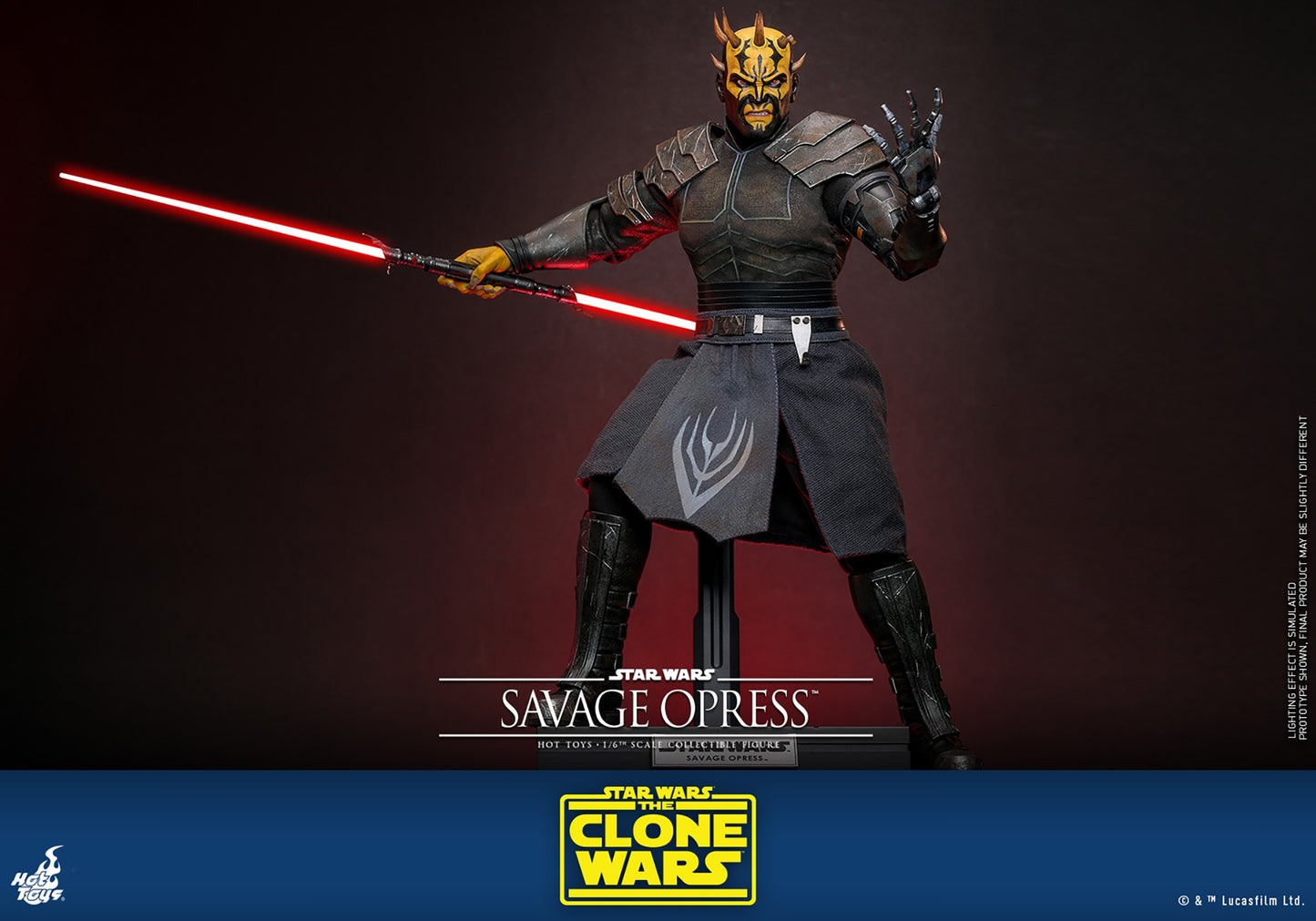 Hot Toys TMS136 Savage Opress 1/6 scale Star Wars The Clone Wars figure with factory-sealed manufacturer shipper