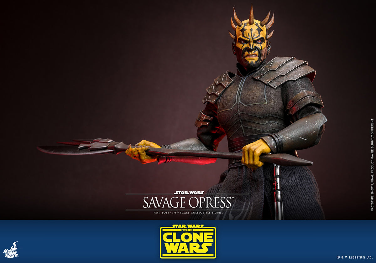 Hot Toys TMS136 Savage Opress 1/6 scale Star Wars The Clone Wars figure with factory-sealed manufacturer shipper