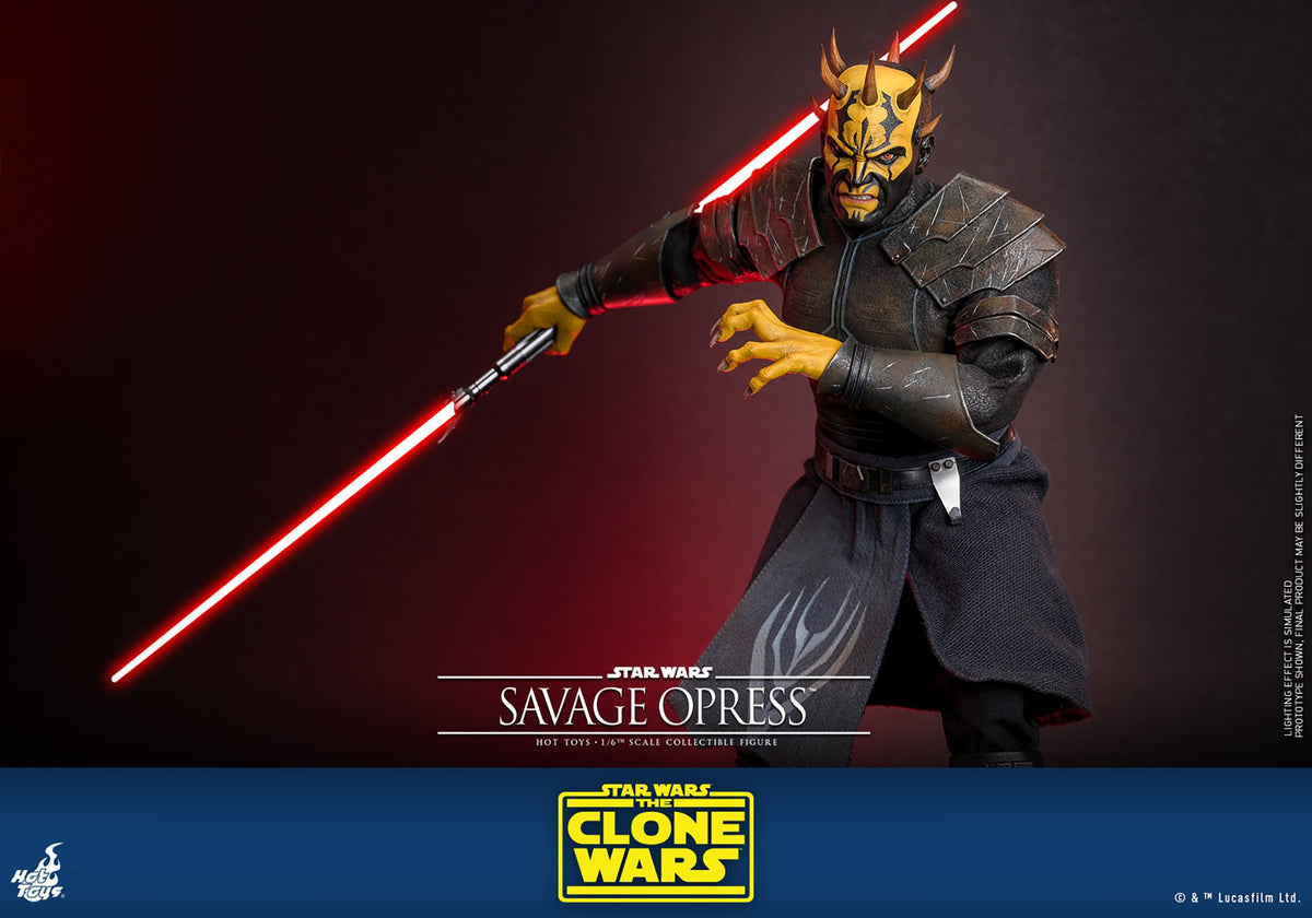 Hot Toys TMS136 Savage Opress 1/6 scale Star Wars The Clone Wars figure with factory-sealed manufacturer shipper