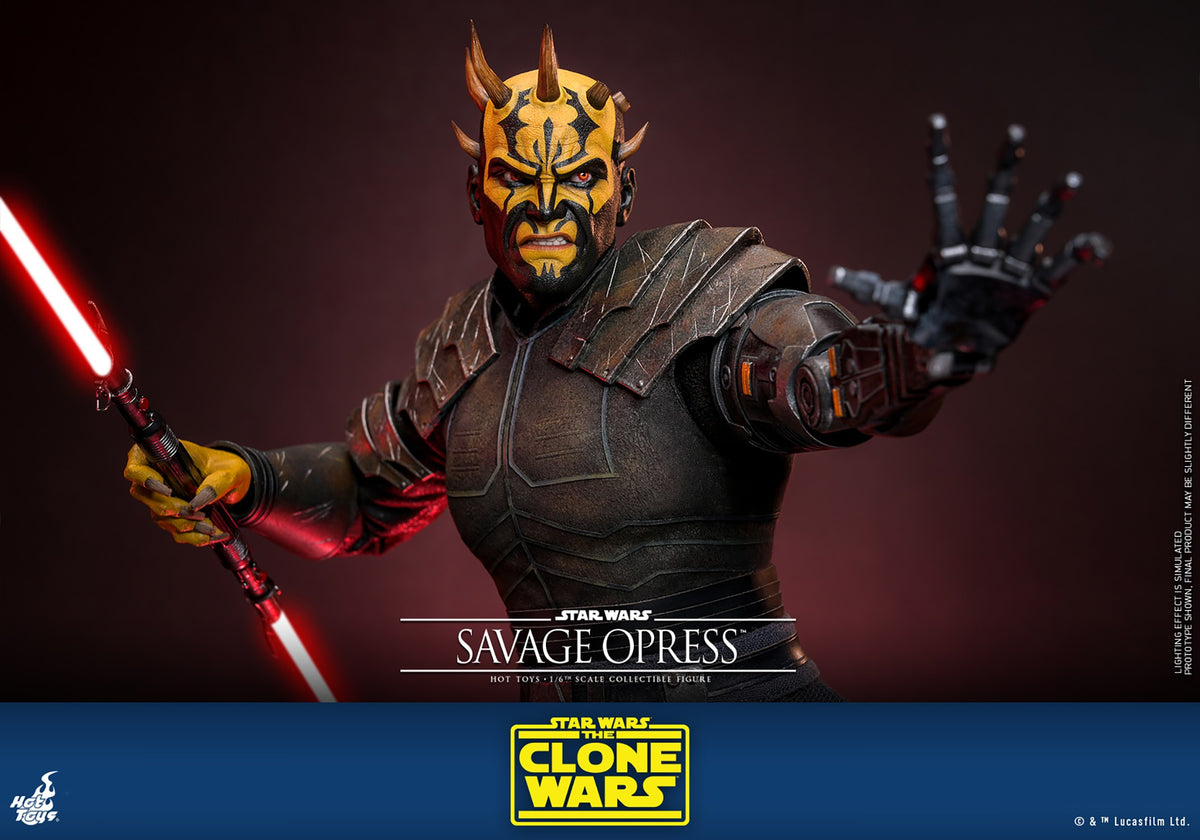 Hot Toys TMS136 Savage Opress 1/6 scale Star Wars The Clone Wars figure with factory-sealed manufacturer shipper