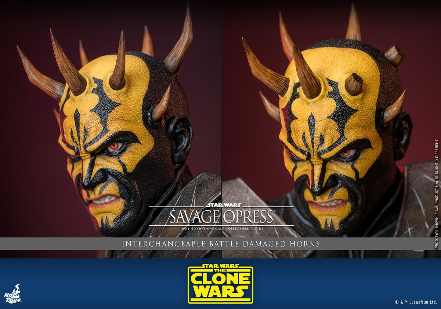 Hot Toys TMS136 Savage Opress 1/6 scale Star Wars The Clone Wars figure with factory-sealed manufacturer shipper