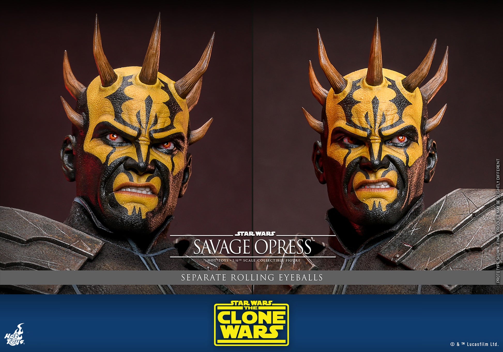 Hot Toys TMS136 Savage Opress 1/6 scale Star Wars The Clone Wars figure with factory-sealed manufacturer shipper