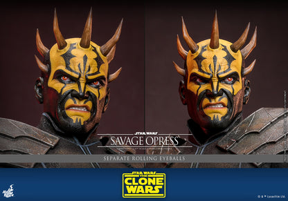 Hot Toys TMS136 Savage Opress 1/6 scale Star Wars The Clone Wars figure with factory-sealed manufacturer shipper