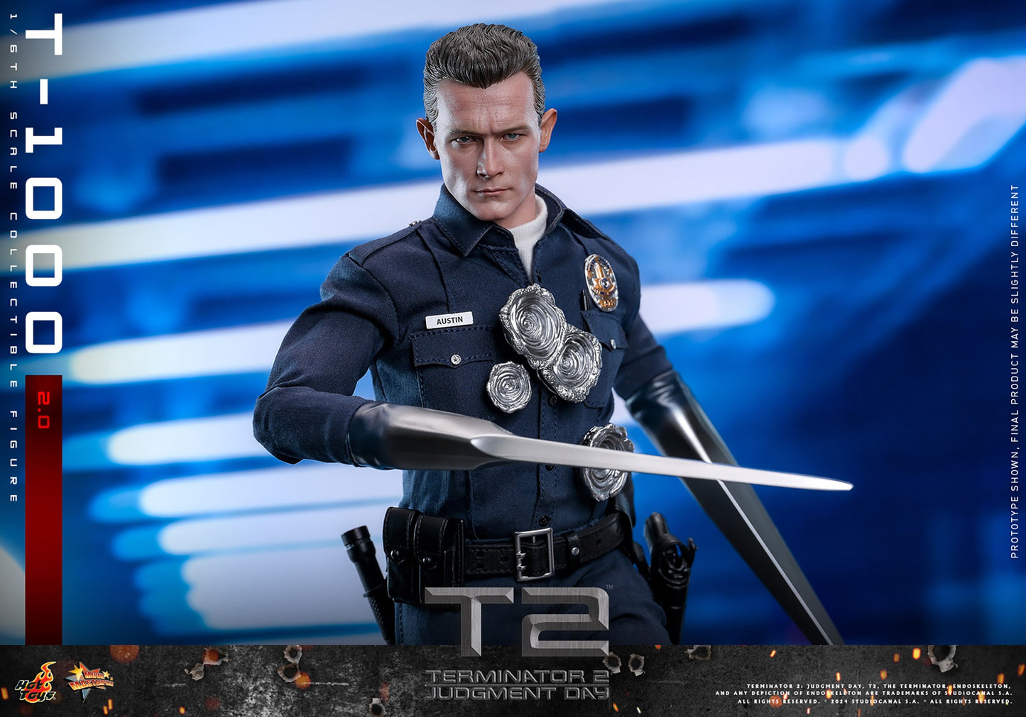Hot Toys - T-1000 (2.0) - Terminator 2 - MMS774 - 1:6 Scale Action Figure