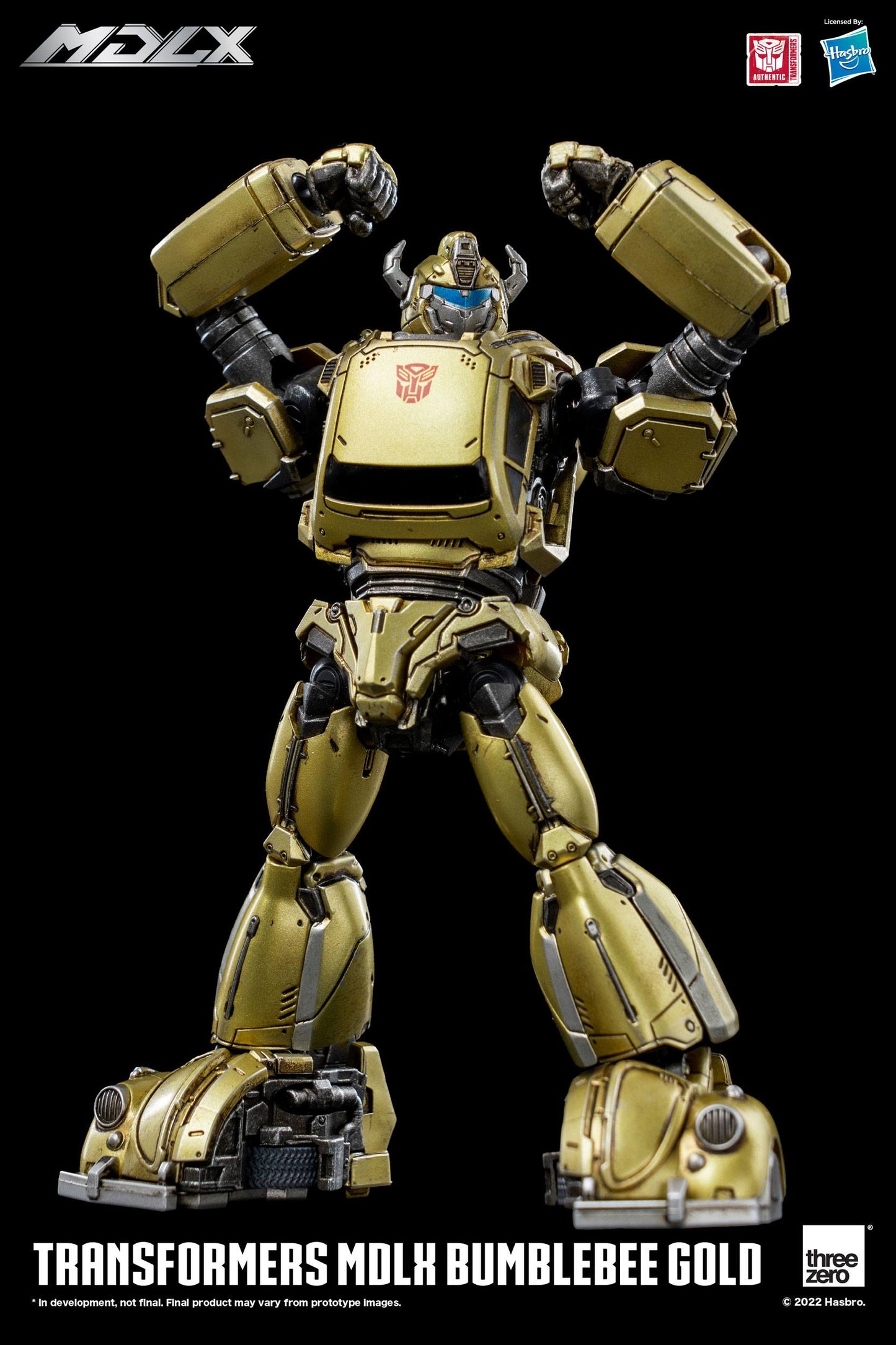 Transformers By Threezero Bumblebee MDLX Gold Ltd Edition Action Figure