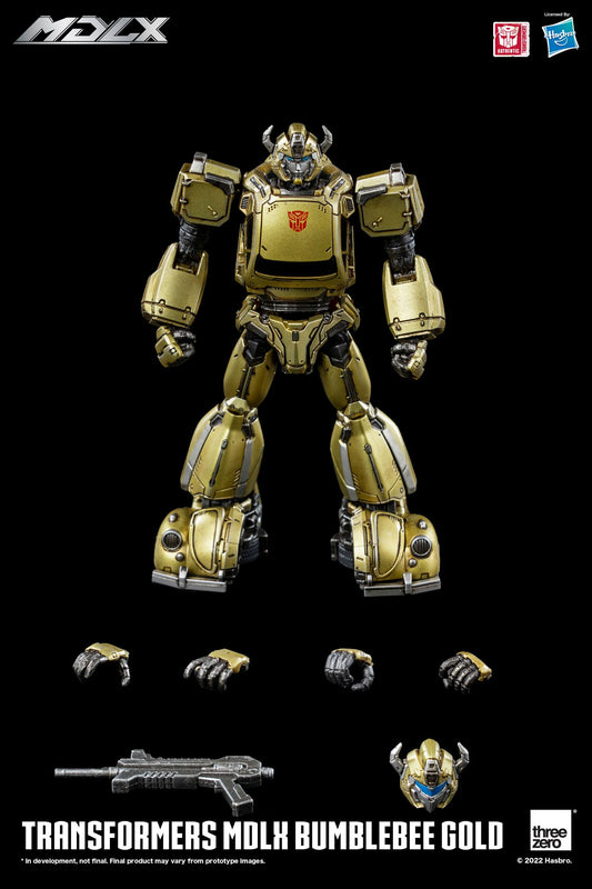 Transformers By Threezero Bumblebee MDLX Gold Ltd Edition Action Figure