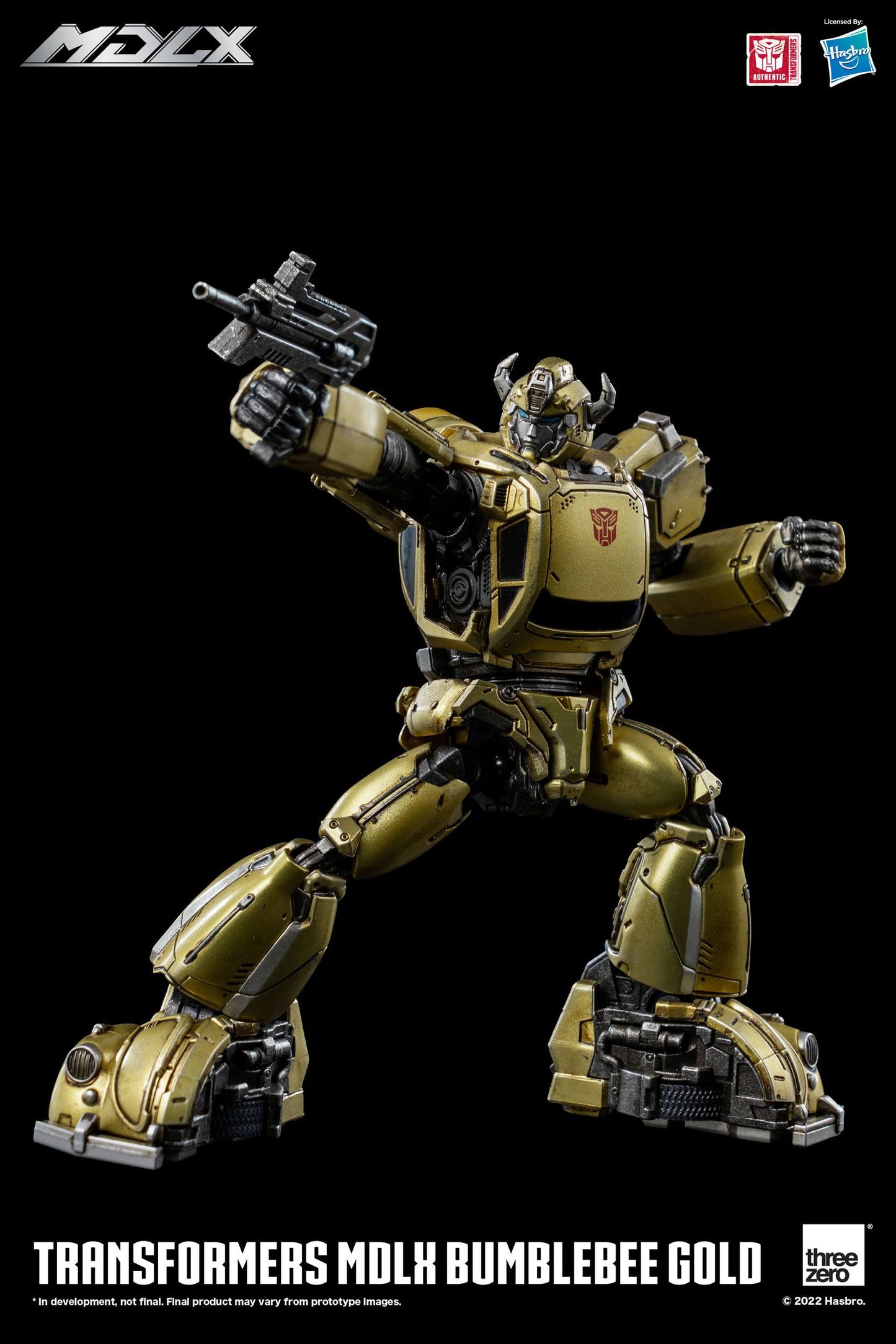 Transformers By Threezero Bumblebee MDLX Gold Ltd Edition Action Figure