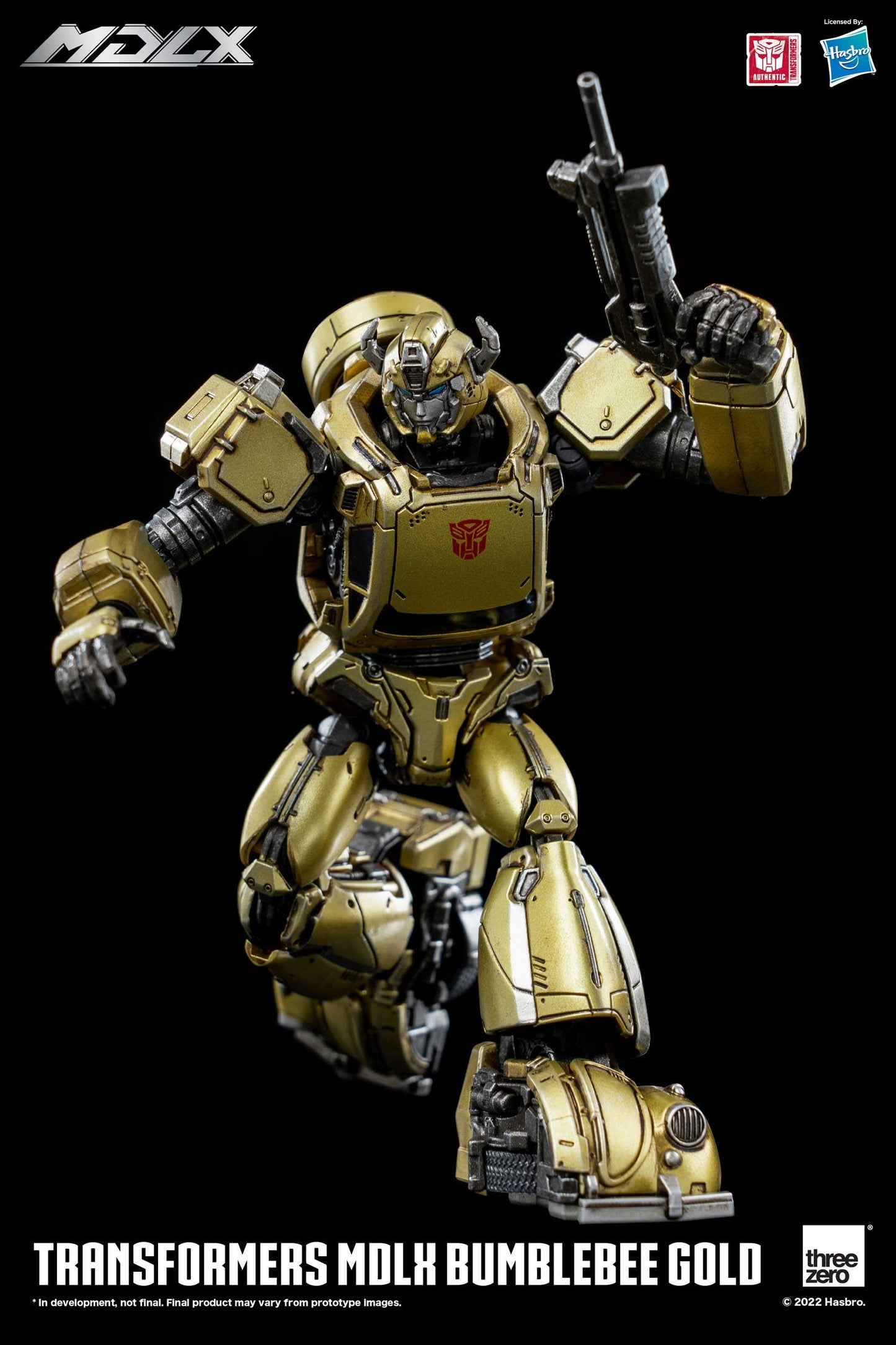 Transformers By Threezero Bumblebee MDLX Gold Ltd Edition Action Figure