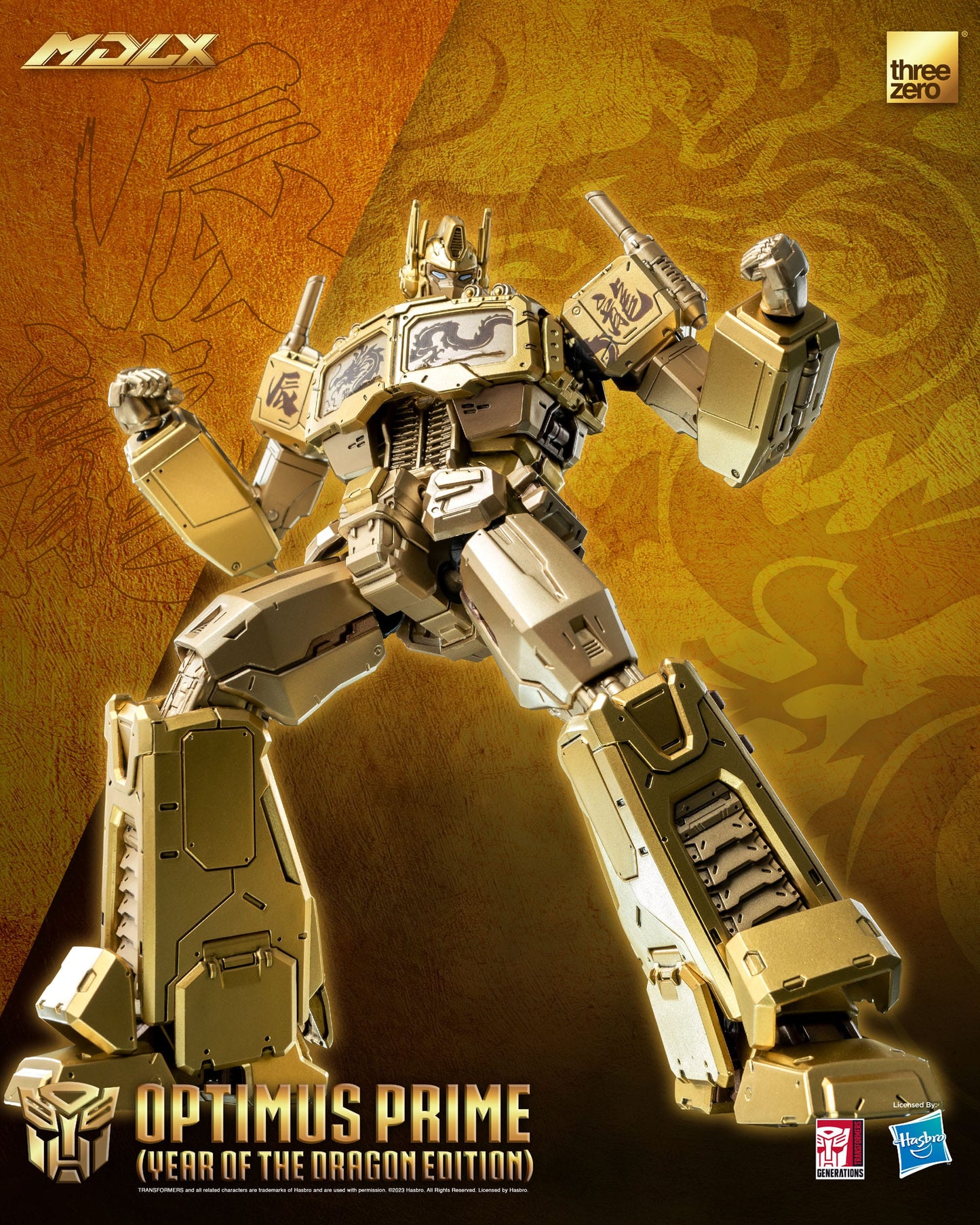 Threezero Transformers MDLX Action Figure Optimus Prime (Year of the Dragon Edition) 18 cm