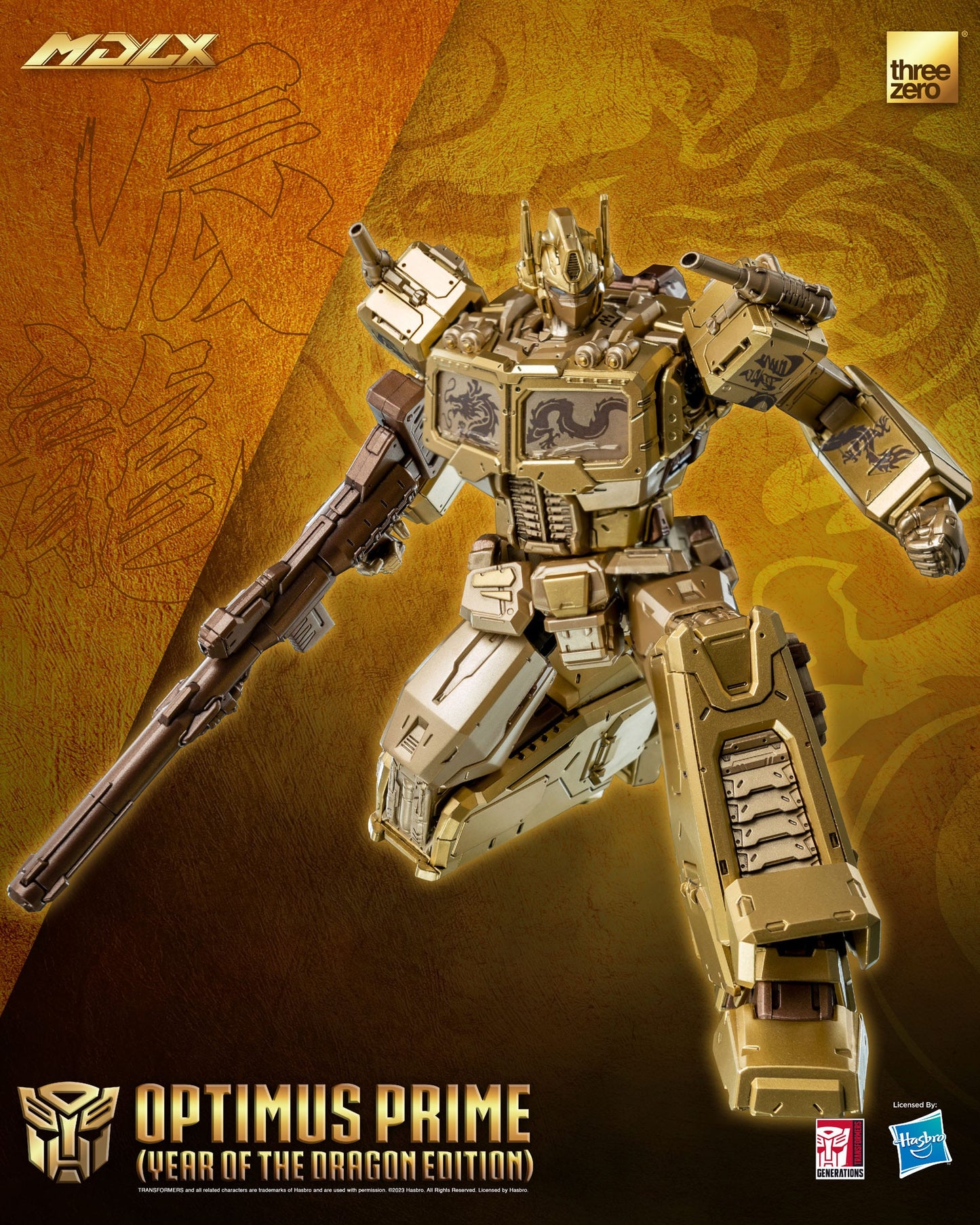 Threezero Transformers MDLX Action Figure Optimus Prime (Year of the Dragon Edition) 18 cm