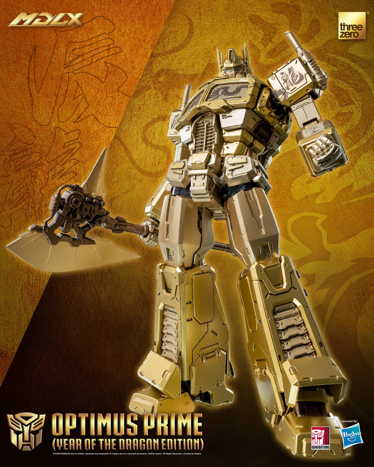 Threezero Transformers MDLX Action Figure Optimus Prime (Year of the Dragon Edition) 18 cm