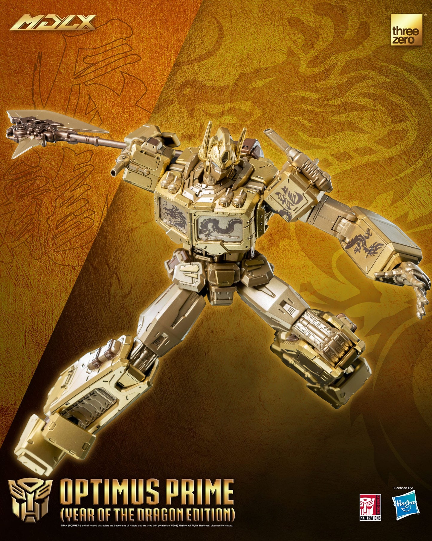 Threezero Transformers MDLX Action Figure Optimus Prime (Year of the Dragon Edition) 18 cm