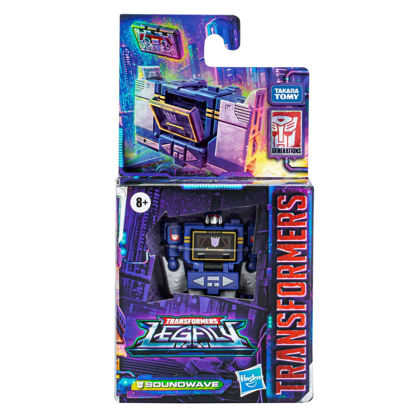 Transformers Legacy Soundwave with Tape Core Class Figure 3.5" Figure 9cm