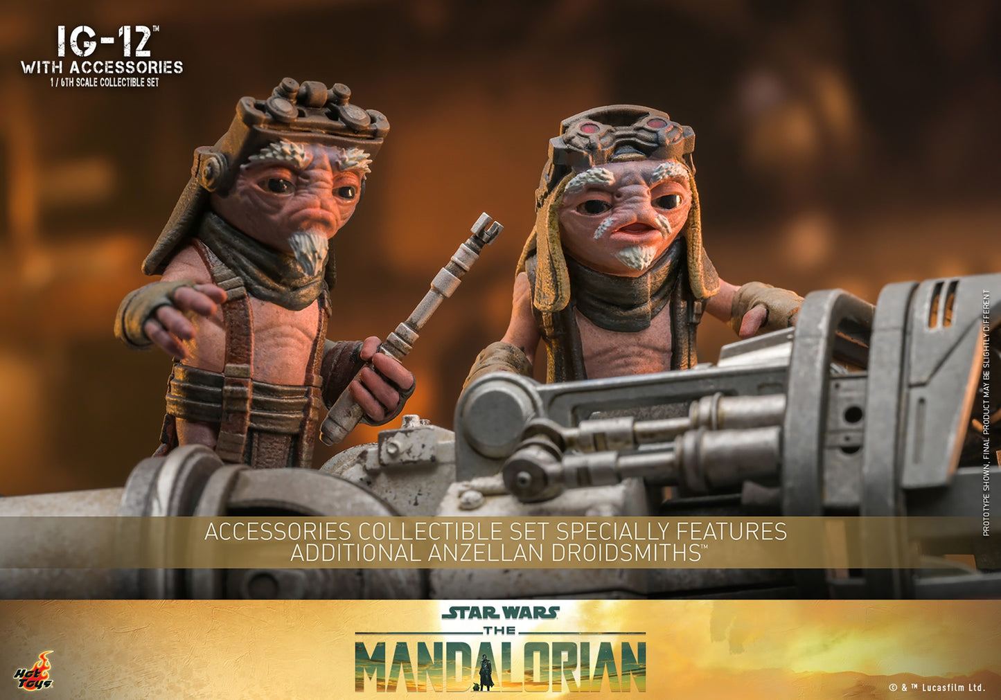 Hot Toys 1:6 - IG-12 Grogu Deluxe Set - Mandalorian - TMS105 - Star Wars