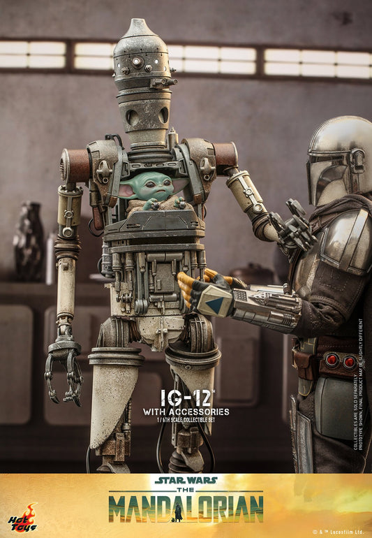 Hot Toys 1:6 - IG-12 Grogu Deluxe Set - Mandalorian - TMS105 - Star Wars