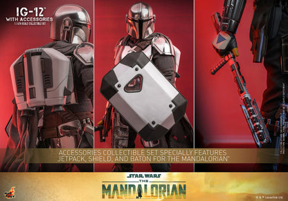 Hot Toys - IG-12 - Imperial Armored Commando’s shield - Star Wars - TMS105 Special Edition- The Mandalorian - 1:6 Loose Parts