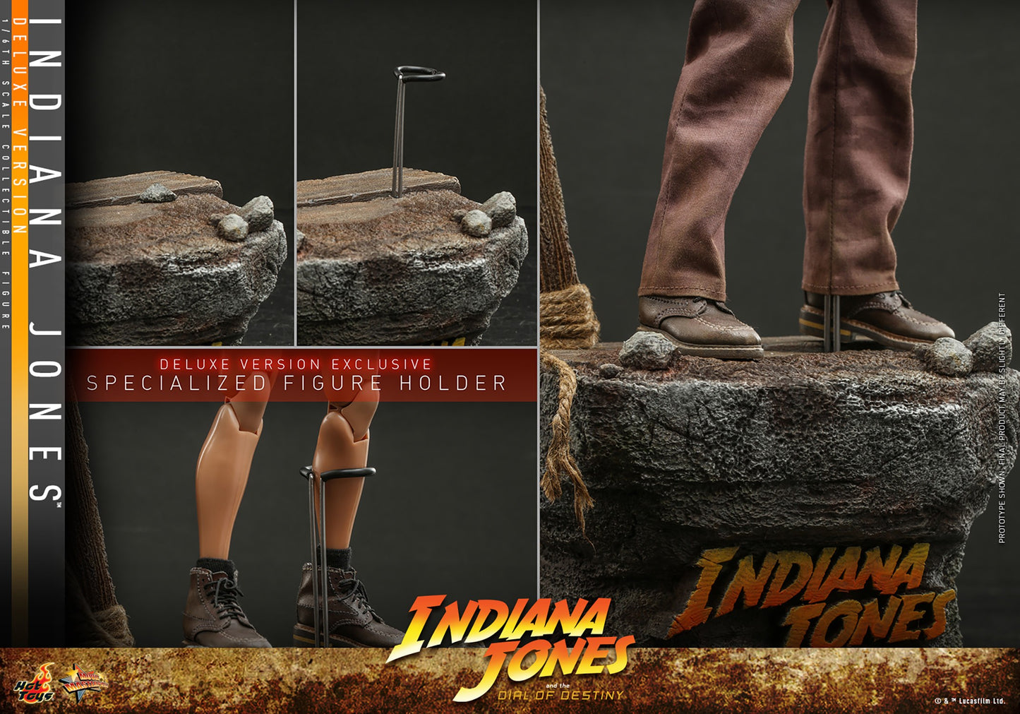 Hot Toys - Indiana Jones - Diorama Display Base Stand - Dial of Destiny - MMS717 - 1:6 Scale Parts Deluxe Version