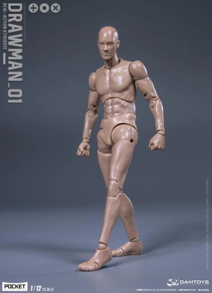 1/12 Action Figure Damtoys DPS01 Drawman Model Body Display Stand Set