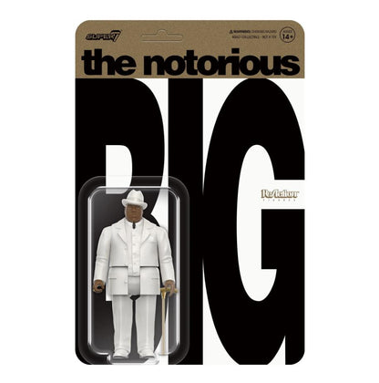 Notorious B.I.G. Super7 ReAction Action Figure Biggie in White Suit 10cm