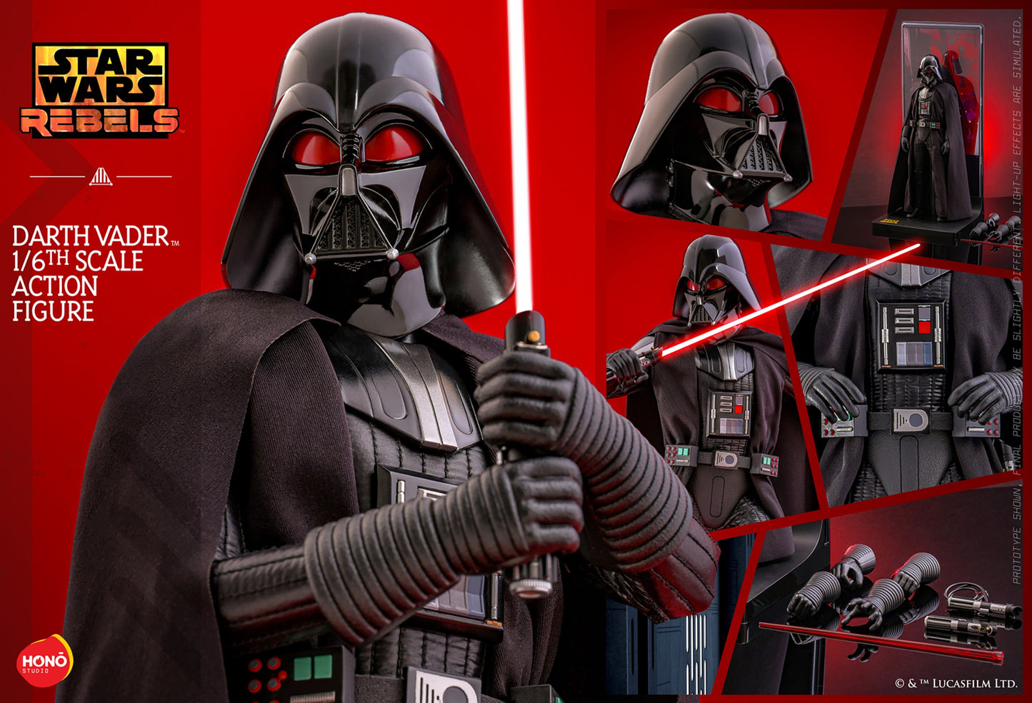 Hot Toys Hono Studios Darth Vader Star Wars Rebels 1/6 Scale Action Figure