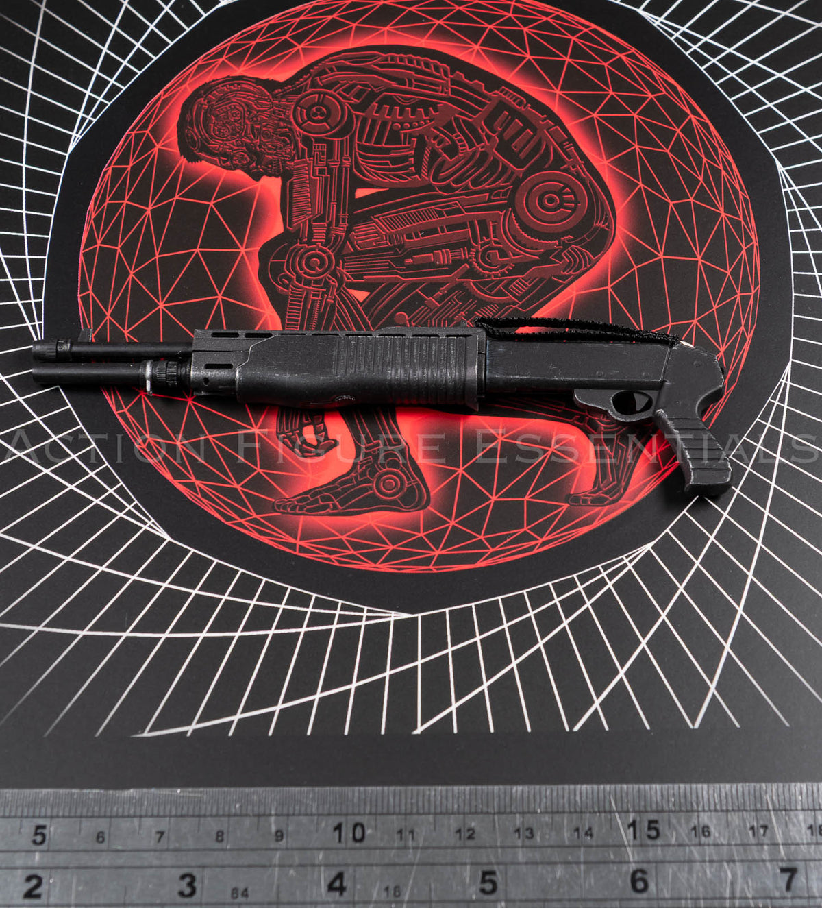 Present Toys Future Warrior T-800 SPAS-12 shotgun with fabric sling, side view
