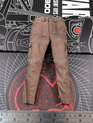 Present Toys Future Warrior T-800 brown cargo trousers, front or angled view of original sixth scale part