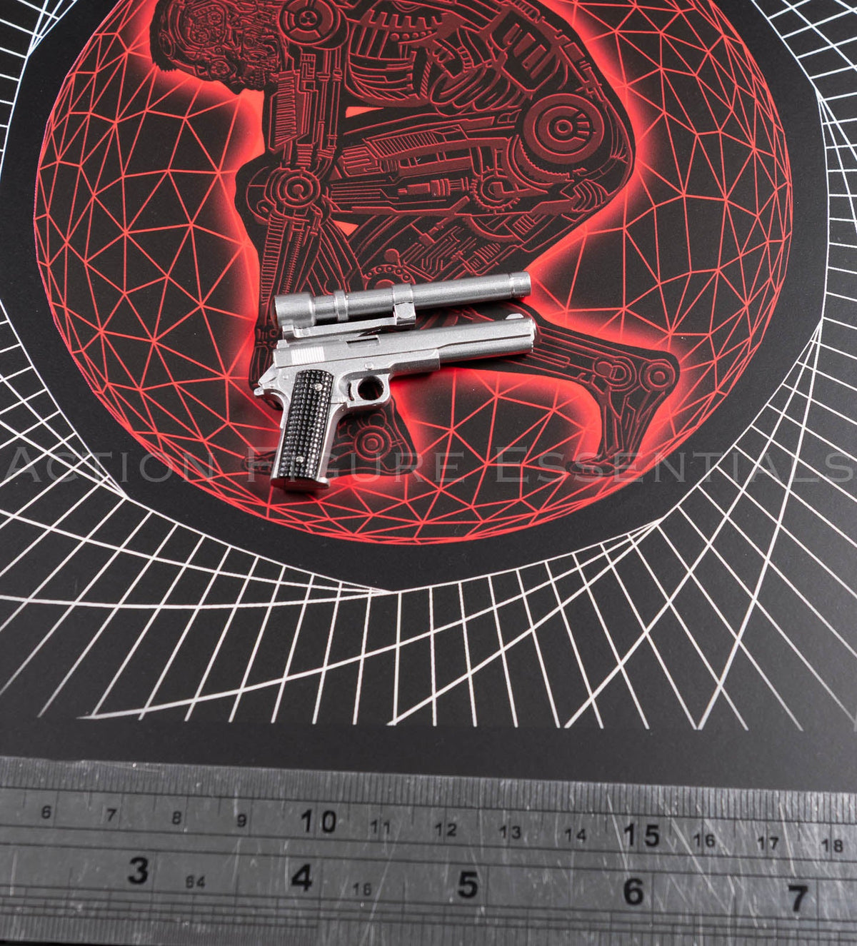 Present Toys Future Warrior T-800 Longslide pistol, original 1/6 scale accessory, view 4