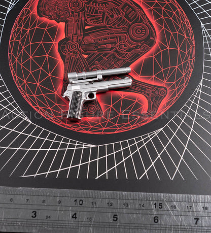 Present Toys Future Warrior T-800 Longslide pistol, original 1/6 scale accessory, view 4
