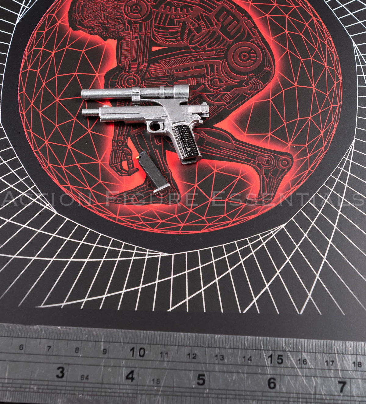Present Toys Future Warrior T-800 Longslide pistol, original 1/6 scale accessory, view 5