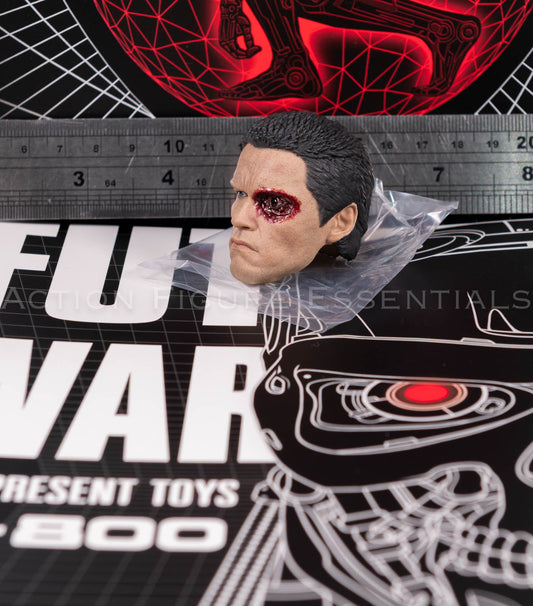 Present Toys T-800 mechanical eye head sculpt, sculpt detail angle 1