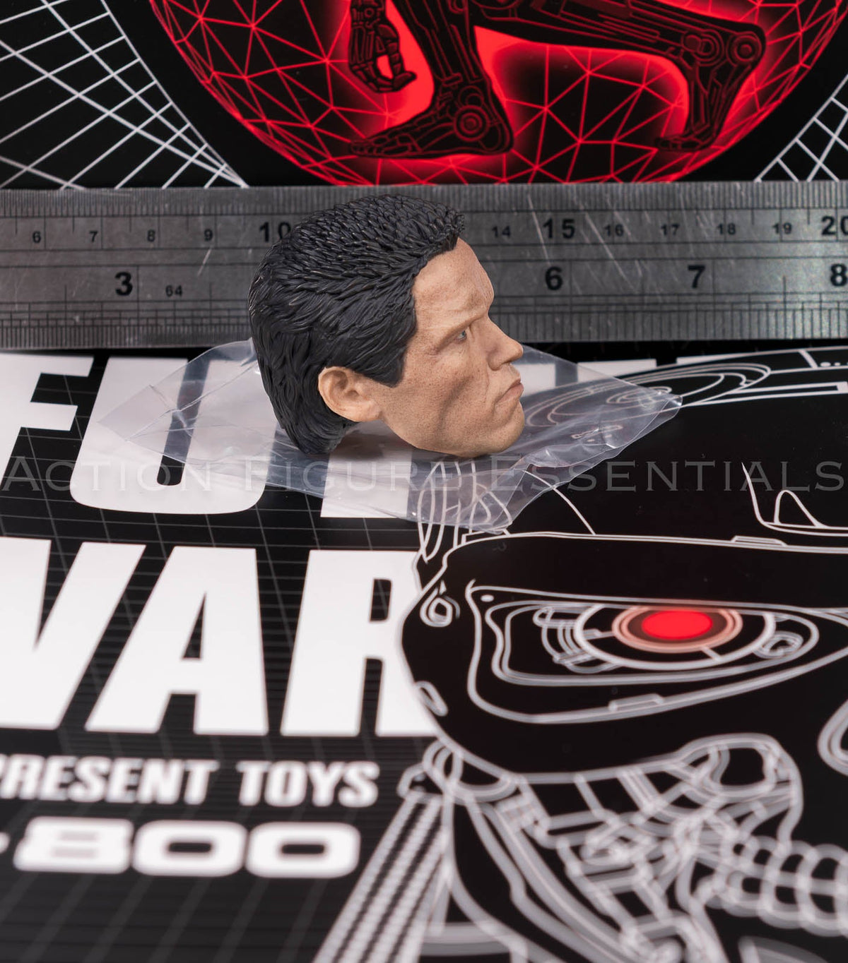 Present Toys T-800 mechanical eye head sculpt, sculpt detail angle 4