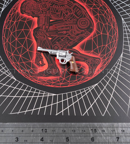 Present Toys Future Warrior T-800 Silver revolver, original 1/6 scale accessory, view 10