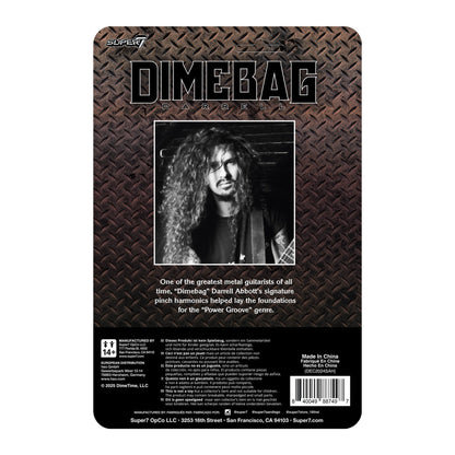 Dimebag Darrell ReAction Figure Wave 1 Culprit Guitar Super7 Pantera Collectible 3.75”