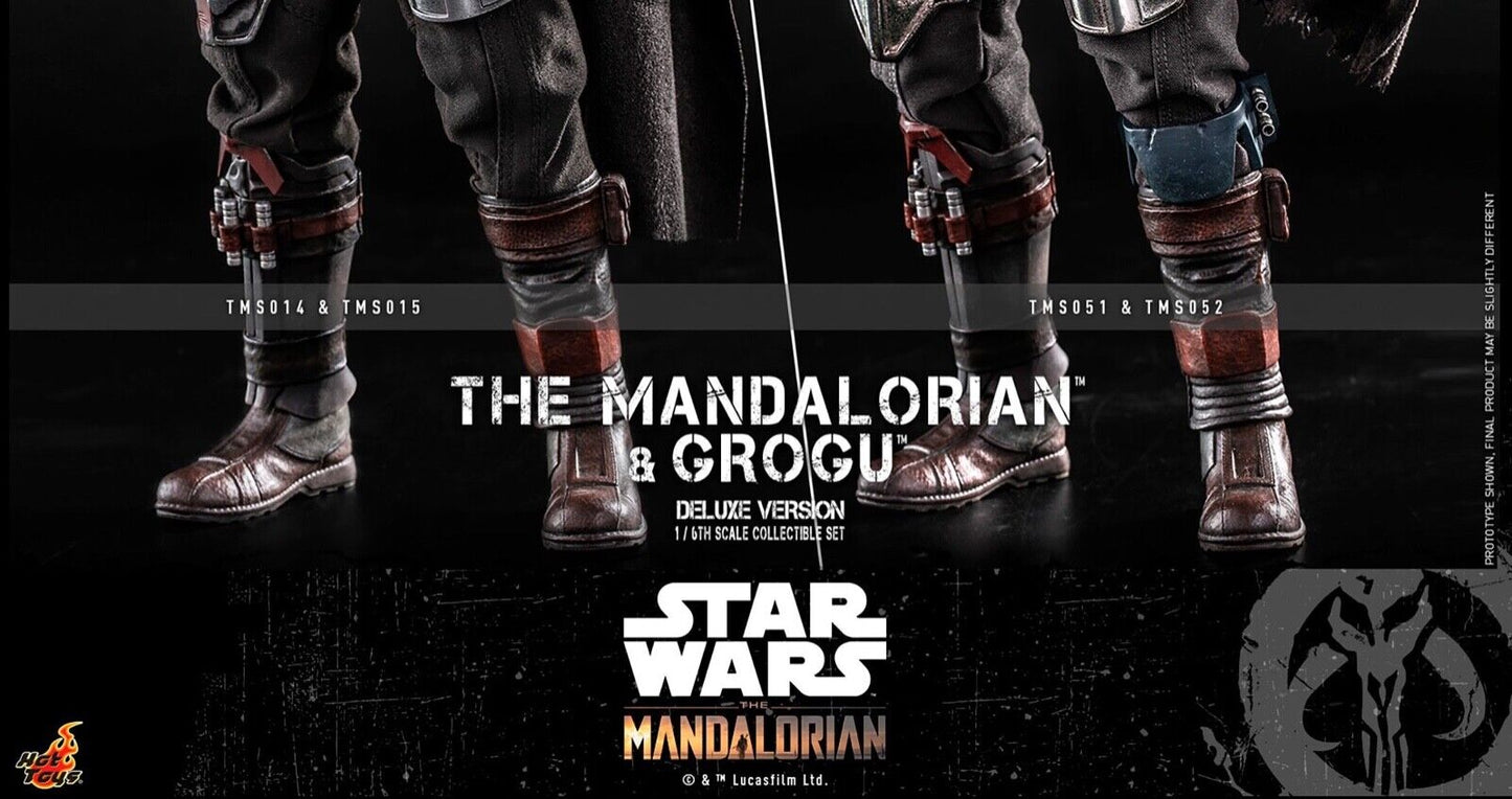 Hot Toys Star Wars The Mandalorian Boots & Foot Pegs TMS052 Deluxe 1/6 Scale