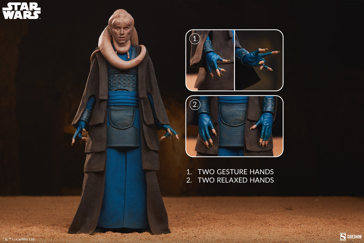 Star Wars - Bib Fortuna - Sideshow - Return of The Jedi - 1:6 Scale Action Figure