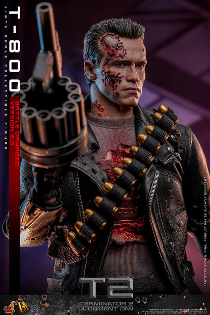 Hot Toys - T-800 Battle Damaged Version 2.0 - DX46 - 1:6 Scale - Terminator 2 - Action Figure