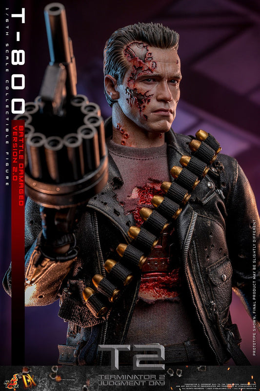 Hot Toys T-800 Battle Damaged Version 2.0 DX46 Terminator 2 1/6 Scale Figure