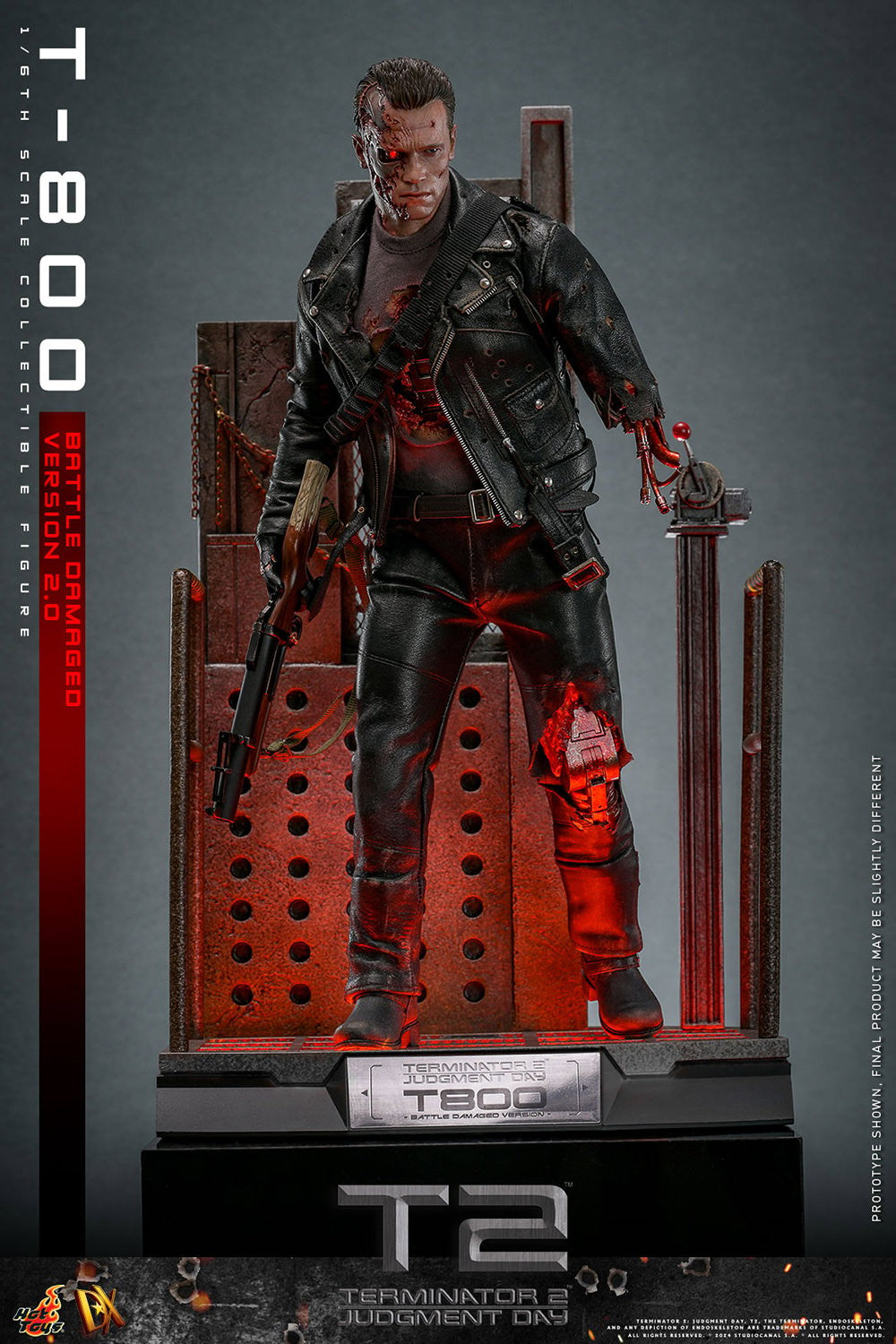 Hot Toys - T-800 Battle Damaged Version 2.0 - DX46 - 1:6 Scale - Terminator 2 - Action Figure