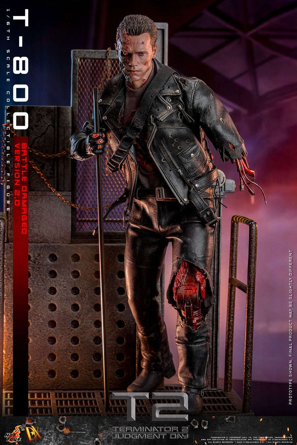Hot Toys - T-800 Battle Damaged Version 2.0 - DX46 - 1:6 Scale - Terminator 2 - Action Figure