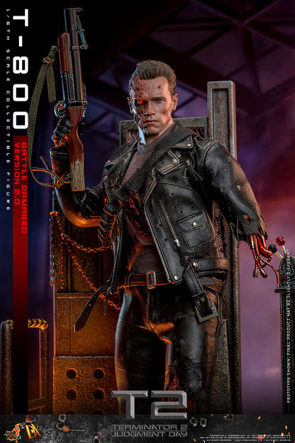 Hot Toys - T-800 Battle Damaged Version 2.0 - DX46 - 1:6 Scale - Terminator 2 - Action Figure