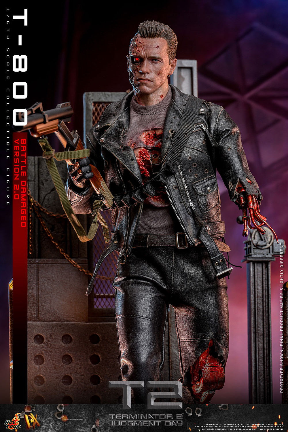 Hot Toys - T-800 Battle Damaged Version 2.0 - DX46 - 1:6 Scale - Terminator 2 - Action Figure