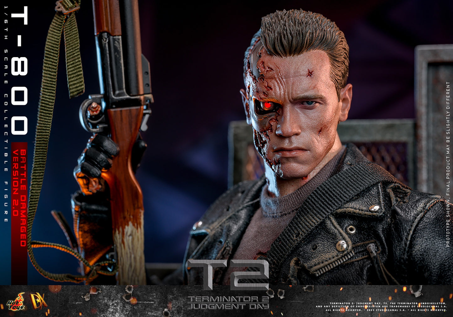 Hot Toys - T-800 Battle Damaged Version 2.0 - DX46 - 1:6 Scale - Terminator 2 - Action Figure