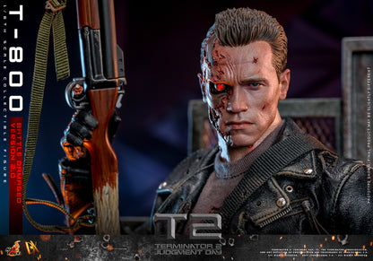 Hot Toys - T-800 Battle Damaged Version 2.0 - DX46 - 1:6 Scale - Terminator 2 - Action Figure