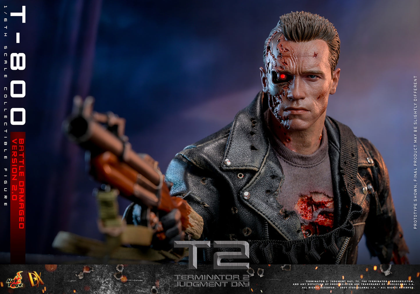 Hot Toys - T-800 Battle Damaged Version 2.0 - DX46 - 1:6 Scale - Terminator 2 - Action Figure